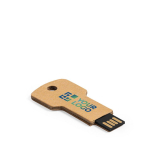 Bedruckbarer USB-Stick in Schlüsselform aus recyceltem Karton farbe natürliche farbe