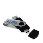 USB-Karte 3.0 mit Typ-C-Anschluss als Werbegeschenk für Firmen farbe schwarz