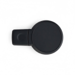 Bedruckbarer USB-Stick in runder Form mit gummierter Oberfläche farbe schwarz