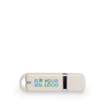 Memory-Stick mit Weizenstrohgehäuse und Verschlusskappe farbe natürliche farbe