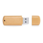 Memory-Stick aus Weizenstroh mit farbigem Logo farbe natürliche farbe