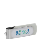 USB 3.0 mit drehbarem Clip und Logo mit Resin-Druck farbe grau