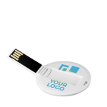 Personalisierte runde USB-Karte 3.0 im kompakten Design farbe weiß