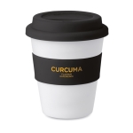 Coffee To Go Becher mit bedruckbarem Band, 350 ml farbe schwarz Hauptansicht