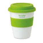 Coffee To Go Becher mit bedruckbarem Band, 350 ml farbe grün zweite Hauptansicht
