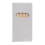 Bedruckbare Schachtel mit 6 Buntstiften als Werbeartikel für Kinder farbe mehrfarbig zweite Ansicht