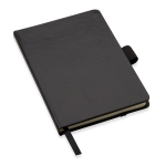 Bedruckbares Notizbuch mit liniertem Papier und Kugelschreiber, A6 farbe schwarz zweite Ansicht