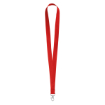Lanyard für Firmen als Mitarbeitergeschenk bedrucken farbe rot zweite Ansicht