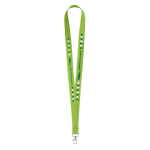 Lanyard für Firmen als Mitarbeitergeschenk bedrucken farbe hellgrün zweite Ansicht