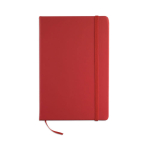 A5-Notizbuch im Soft-PU-Einband und Blankoseiten mit Logo bedrucken farbe rot