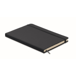 A5-Notizbuch im Soft-PU-Einband und Blankoseiten mit Logo bedrucken farbe marineblau