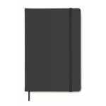 A5-Notizbuch im Soft-PU-Einband und Blankoseiten mit Logo bedrucken farbe marineblau zweite Ansicht