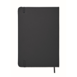 A5-Notizbuch im Soft-PU-Einband und Blankoseiten mit Logo bedrucken farbe marineblau dritte Ansicht