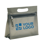 Transparente Kulturtasche in vielen Farben für Handgepäck farbe schwarz Ansicht mit Druckbereich