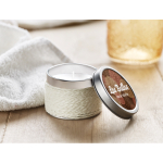 Duftkerze in Metalldose als Werbegeschenk für Wellnesssalons farbe weiß Stimmungsbild 2 fünfte Ansicht