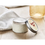 Duftkerze in Metalldose als Werbegeschenk für Wellnesssalons farbe weiß zweite Hauptansicht