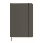 Bedruckbares DIN A5 Notizbuch mit softem PU-Cover und liniertes Papier farbe dunkelgrau