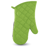 Praktischer Topfhandschuh aus Baumwolle mit gummierter Seite farbe grün vierte Ansicht