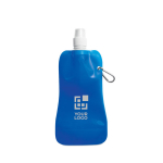 Faltbare Flasche aus BPA freiem PET mit Karabiner, 480 ml Ansicht mit Druckbereich