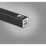 Elegante Powerbank aus Aluminium günstig bedrucken lassen,  2.200 mAh farbe schwarz dritte Ansicht