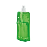 Faltbare Trinkflasche aus PE mit Karabiner, 460 ml farbe hellgrün