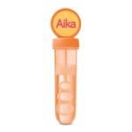 Seifenblasen-Set als Spielzeug für Kinder mit Logo bedrucken lassen farbe orange Hauptansicht dritte Ansicht