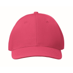 Günstige Cap mit 6 Panele und umstickte Belüftungslöcher bedrucken farbe pink vierte Ansicht