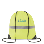 Rucksack Roadwork farbe neongelb Ansicht mit Druckbereich