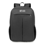 Laptop-Rucksack aus Polyester mit Trolley-Halterung, 15” farbe grau Ansicht mit Druckbereich