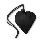 Faltbare Einkaufstasche aus 210D-Polyester, Strawberry farbe schwarz zweite Ansicht