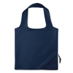 Faltbare Einkaufstasche aus 210D-Polyester, Strawberry farbe blau