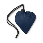 Faltbare Einkaufstasche aus 210D-Polyester, Strawberry farbe blau zweite Ansicht
