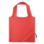 Faltbare Einkaufstasche aus 210D-Polyester, Strawberry farbe rot