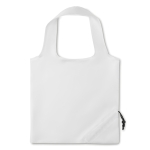 Faltbare Einkaufstasche aus 210D-Polyester, Strawberry farbe weiß