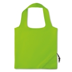 Faltbare Einkaufstasche aus 210D-Polyester, Strawberry farbe lindgrün