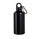 Kleine Aluminiumflasche in leuchtenden Farben 400ml farbe schwarz