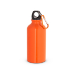 Kleine farbige Aluminiumflasche mit Karabiner, 400 ml farbe orange
