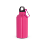 Kleine farbige Aluminiumflasche mit Karabiner, 400 ml farbe rosa