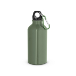 Kleine farbige Aluminiumflasche mit Karabiner, 400 ml farbe militärgrün