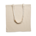 Günstige Baumwolltasche mit großer Tragekraft, 140 g/m2 farbe beige zweite Ansicht