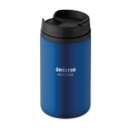 Thermobecher aus Edelstahl als günstiges Werbegeschenk, 250 ml farbe blau Hauptansicht