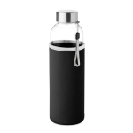Wasserflasche mit Hülle als perfektes Werbegeschenk, 500 ml farbe schwarz