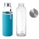 Wasserflasche mit Hülle als perfektes Werbegeschenk, 500 ml farbe türkis