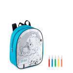 Rucksack ColorTime farbe türkis Ansicht mit Druckbereich