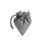 Einkaufstasche faltbar als Beutel aus 190T-Polyester farbe grau