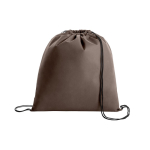 Bedruckbarer Turnbeutel aus Non-Woven-Material für Kinder, 80 g/m2 farbe dunkelbraun