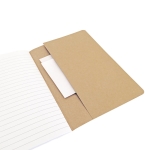 Notizheft aus Recyclingpapier mit Innentasche und linierten Seiten, A5 farbe natürliche farbe vierte Ansicht