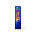 Günstiger Lippenpflegestift als Wellness Produkt für Kunden, LSF 15 farbe marineblau Ansicht mit Logo 1