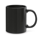 Farbiger Keramikbecher mit Logo großflächig im Rundum-Druck, 350ml farbe schwarz