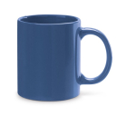 Farbiger Keramikbecher mit Logo großflächig im Rundum-Druck, 350ml farbe blau